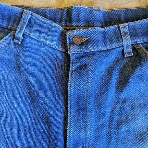 Vintage 1960s Mens Levis Orange Tab Action Jeans 20x29 Damaged Tags Denim - Picture 4 of 13